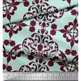 thumbnail image 3 of Soimoi Silk Fabric Moroccan Damask Print Sewing Fabric Yard 42 Inch Wide, 3 of 3