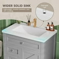 thumbnail image 5 of Lacoo 30'' Bathroom Vanity with Resin Sink, Wood Bathroom Storage Cabinet with Drawers and Shelves for Bathroom, Gray, 5 of 8