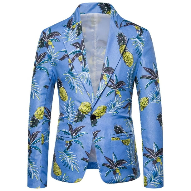 Men Suit Coats Men Casual Hawaiian Holiday Sstyle Beautiful Flower ...
