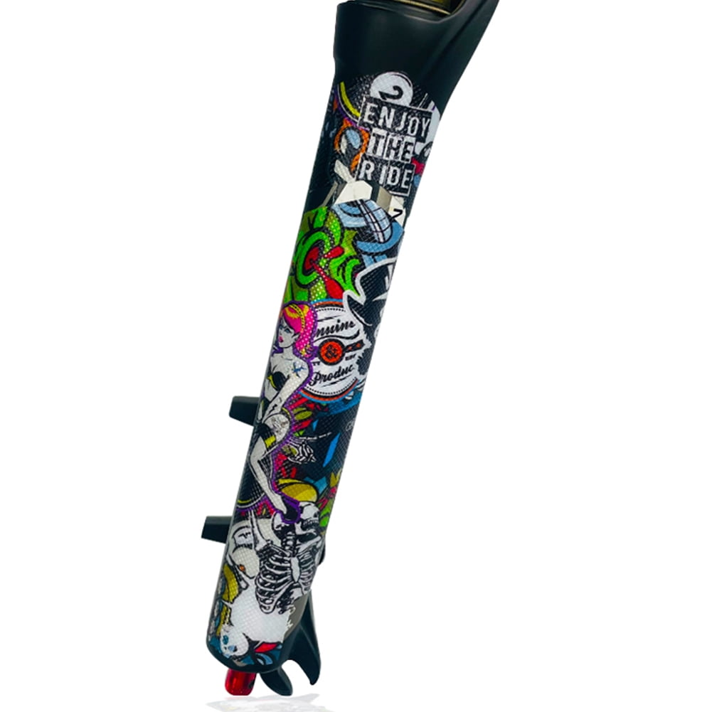 BLEEUS 3D Protective Stickers Mtb Road Bike Frame Sticker Cycling Essentials (Fork Graffiti)