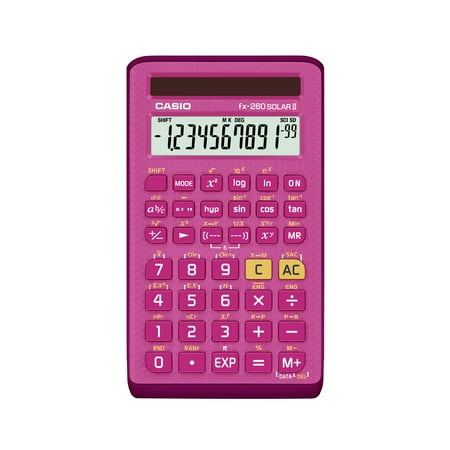 Casio FX-260SOLARII-PK Scientific Calculator, 10-Digit Display,