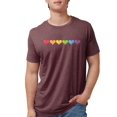 thumbnail image 1 of CafePress - Rainbow Hearts Men's Deluxe T Shirt - Mens Tri-blend T-Shirt, 1 of 1