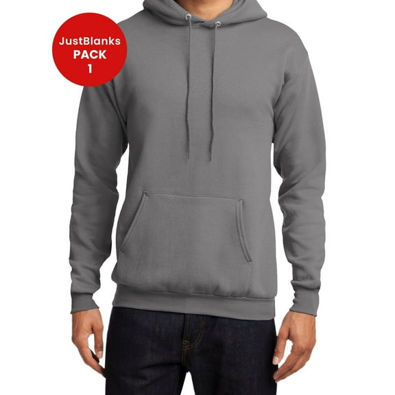 JustBlanks Core Fleece Pullover Hooded Sweatshirt Long Sleeve