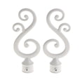 thumbnail image 1 of Soporte De Receso De Poste De Cortina De 2 Piezas Hardware De Tratamiento De Ventana De Acabados De Varilla De Cortina - Blanco Soledad  Soporte para empotrar, 1 of 8
