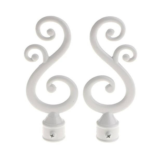 22mm Curtain Pole Recess Bracket Curtain Rod Bracket Finial Type 1