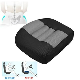 Adult Car Booster Seat Cushion, for Short Drivers People Office Chair  Portable Comfortable Thickened Breathable Driving Auto Seat Pad ,Blue Style  E 