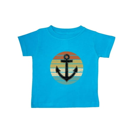 

Inktastic Nautical Anchor Distressed Retro Sunset Gift Baby Boy or Baby Girl T-Shirt