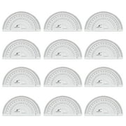 Yageerya 15PCS Clear Plastic Protractor Math Protractor 180 Degree Protractor for Angle Measurement Student School Office