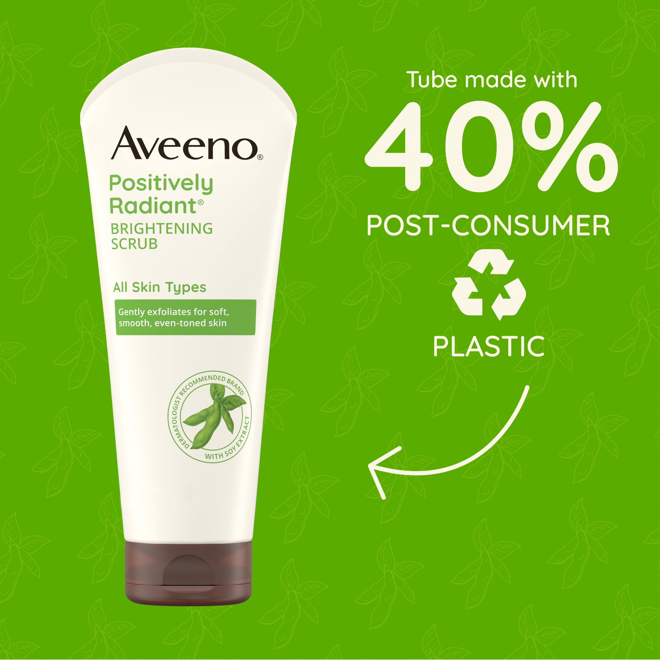 (2 pack) Aveeno Positively Radiant Skin Brightening Exfoliating Daily Face Scrub, 5 oz​