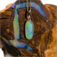 thumbnail image 3 of DEEP LOVE 14KT GOLD &amp; DIAMOND NATURAL AUSTRALIAN WHITE OPAL NECKLACE, 3 of 5