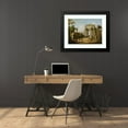 thumbnail image 4 of Giuseppe Zocchi 24x19 Black Modern Framed Museum Art Print Titled - Architectural Capriccio with Ancient Ruins, a Sphinx and Figures by a Fountain, 4 of 5