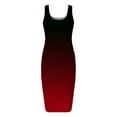thumbnail image 4 of SMihono Robe Maxi Bohème d'Été pour Femmes Grande Taille Mode Féminine Col Rond Sans Manches Robe Imprimée Chandail Plage Robe d'Été, 4 of 4