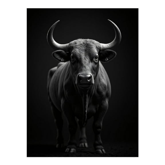 Diamond Art Kit for Adults, Majestic Bull Silhouette Dark Diamond Painting for Adults Beginners, DIY Diamond Art Painting Kits, 5D Diamond Painting Crafts for Home Decor 12x16 Frameless