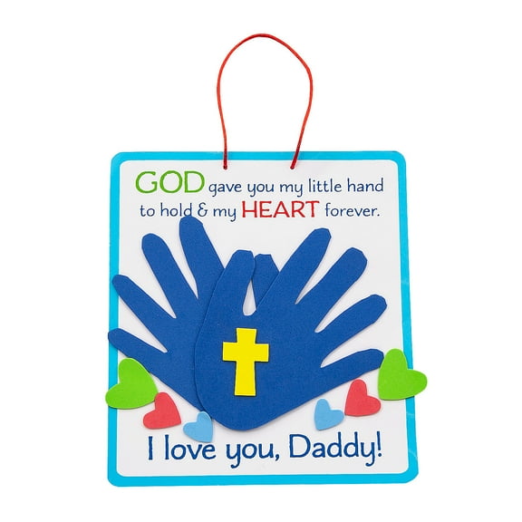 Fun Express Religious Father’s Day Handprint Poem Craft Kit - Makes 12