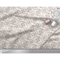 thumbnail image 3 of Soimoi Brown Cotton Duck Fabric Moroccan Damask Print Fabric by the Yard 42 Inch Wide, 3 of 3
