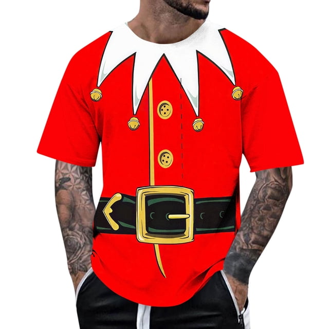 Tops para hombre, blusas y camisas de manga corta con cuello redondo para hombre, camiseta informal con cuello redondo y estampado para hombre, blusa de manga corta, blusa de poliéster para hombre