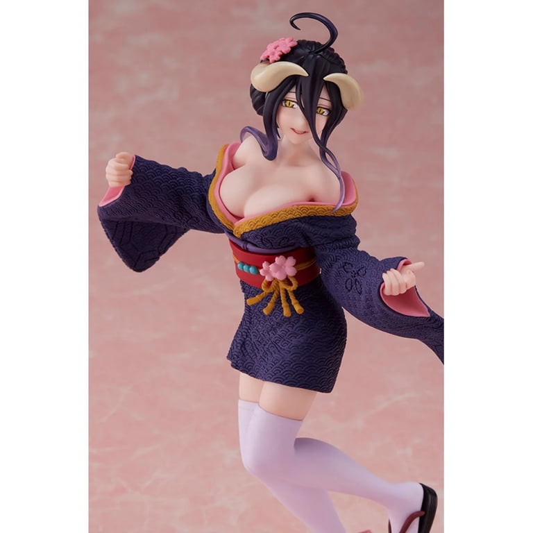 Taito Overlord IV Coreful Figure - Albedo (Sakura Kimono Version) Prize Figure With Stand