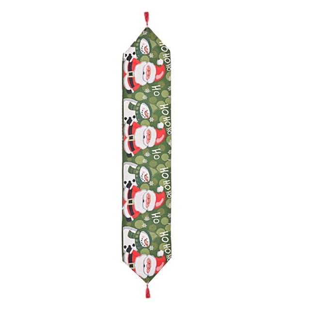 Moyic Mantel de Navidad Festival Camino de Rectangular vestido decoraciones de fiesta de escritorio Fondo de fiesta de boda nuevo adorno Kits de decoración para fiestas Anciano