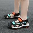thumbnail image 7 of CAICJ98 Kids Sandals Girls Summer Outdoor Athletic Sport Sandals Hiking Beach Casual Closed Toe Adjustable Sandals for Boys Orange,4.5(Little Kid/Big Kid), 7 of 7