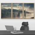 thumbnail image 2 of wall26 Framed Canvas Print Wall Art Set Sunlight Over Fir Tree Forest in Misty Valley Nature Wilderness Photography Realism Rustic Colorful for Living Room, Bedroom, Office - 24"x36"x3 Natu, 2 of 5