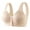 Beige, variant on ZKCCNUK Plus Size Bras for Women Front Opening Buckle Shaping Thick Lace Gathered Without Steel Ring Bra Everyday Bras Size 36/80-46/105