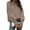 Khaki, variant on AOOCHASLIY Clothes Sweaters Fashion Women Solid Long Sleeve Pullove Turtleneck Neck Casual Sweater Tops