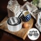 thumbnail image 2 of PTOOTP Juego de tazas medidoras de acero inoxidable de alta calidad con mango corto y cucharas medidoras para hornear, de 60 ml, 80 ml, 125 ml y 250 ml, para sabores secos y líquidos (plateadas)., 2 of 7