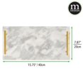 thumbnail image 5 of mDesign Marble Serving Tray Board + Handles for Entertaining, Marble/Soft Brass, 5 of 7