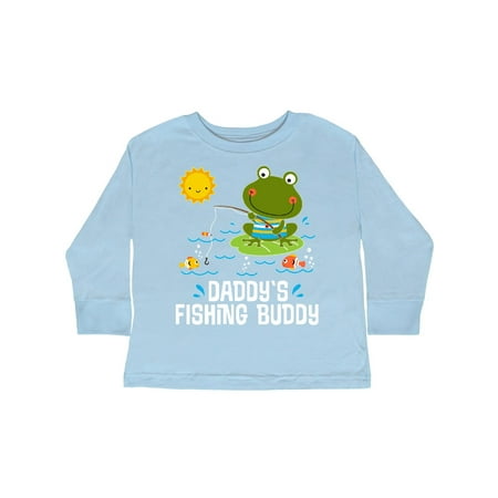 

Inktastic Daddys Fishing Buddy Cute Frog Gift Toddler Boy or Toddler Girl Long Sleeve T-Shirt
