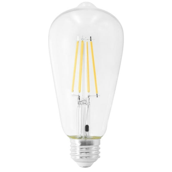 Maxxima ST19 Dusk to Dawn LED Edison Light Bulb, 60 Watt Equivalent, 800 Lumens, 2700K Warm White, Vintage Styled Light Sensing Outdoor Bulb, UL Listed, 2 Pack