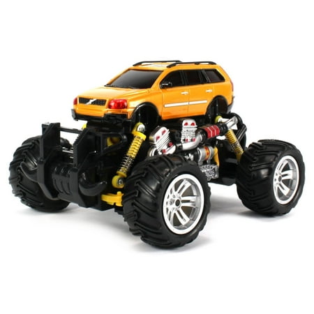 Volvo XC Station Wagon RC Off-Road Monster Truck 1:18 Scale 4 Wheel Drive RTR, Working Hinged Spring Suspension, Perform Various Drifts (Colors May Vary)
