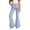 Blue, variant on TGPMGRZ Uniform Pants for Girls Stretchy Uniform Wide Leg Chino Pants Preppy Clothes (Heart, Teen Girl, 13-14 Years, White)