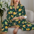 thumbnail image 6 of Lsque Snails And Butterfies Pattern Long Sleeve Pajama Set for Women - Soft 2-Piece Sleepwear and Loungewear Set with Pockets, Comfy Nightwear-X-Large, 6 of 7