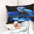 thumbnail image 6 of Disketp Pillow Covers Blue Viper Snake Pattern Throw Pillow Case Cushion Covers,Cushion For Bedroom,Couch,Home-20"X30", 6 of 9
