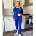 thumbnail image 2 of PRETTYGARDEN Women's Spring Fall 2 Piece Lounge Outfit Long Sleeve Crewneck Pullover Tops High Waisted Pants Set Tracksuit, 2 of 6