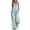 Mint Green, variant on Women's Sleeveless Ruffle Hem Top and Wide Leg Pants Set, 2 Piece Casual Outfit