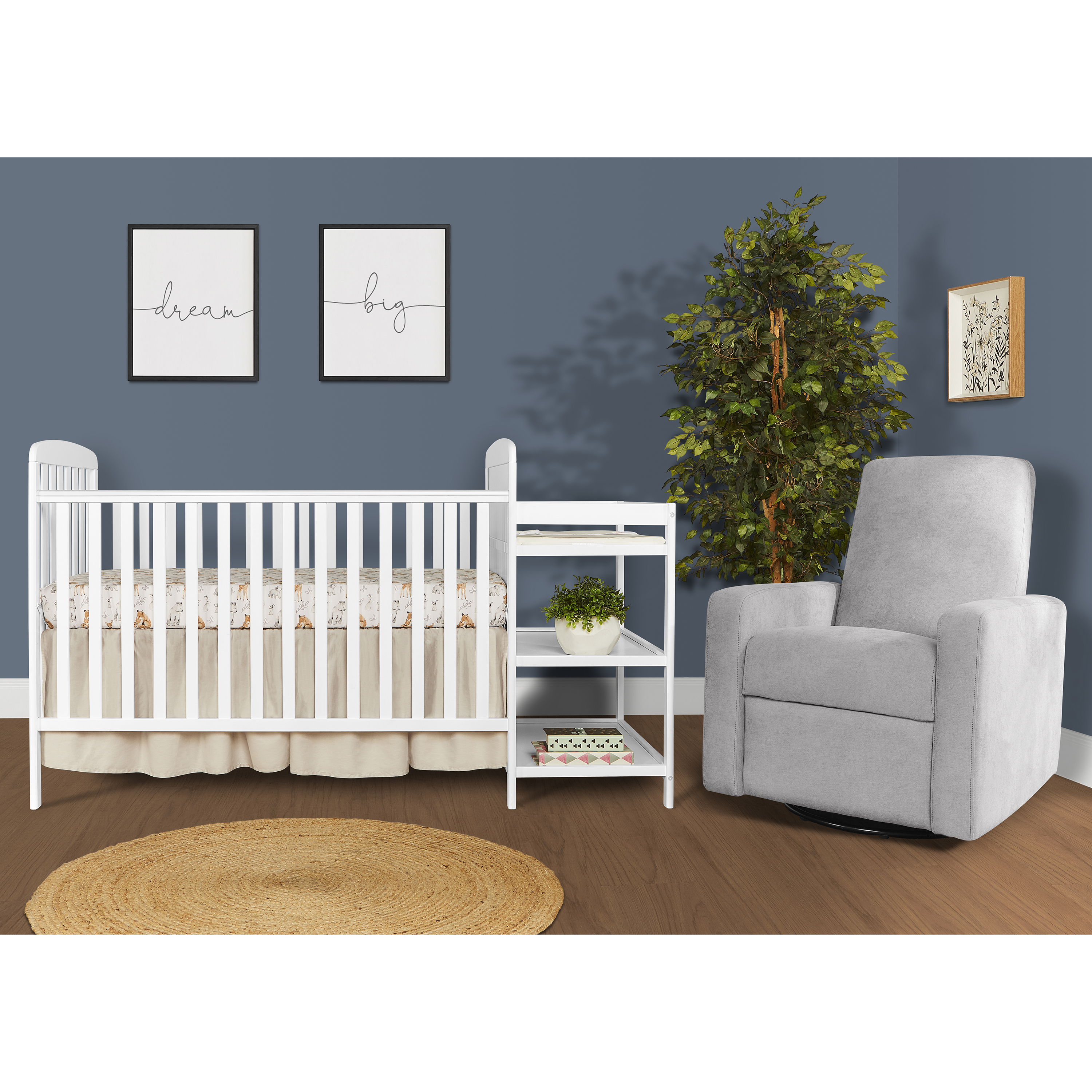 Dream On Me Anna 3-in-1 Full Size Crib and Changing Table Combo in White - image 3 of 16