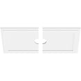 thumbnail image 2 of Ekena Millwork CMP28X14RE2-03000 3 in. ID x 9.75 in. Rectangle Architectural Grade Médaillon de Plafond Contemporain PVC - 2 Pièces, 2 of 4
