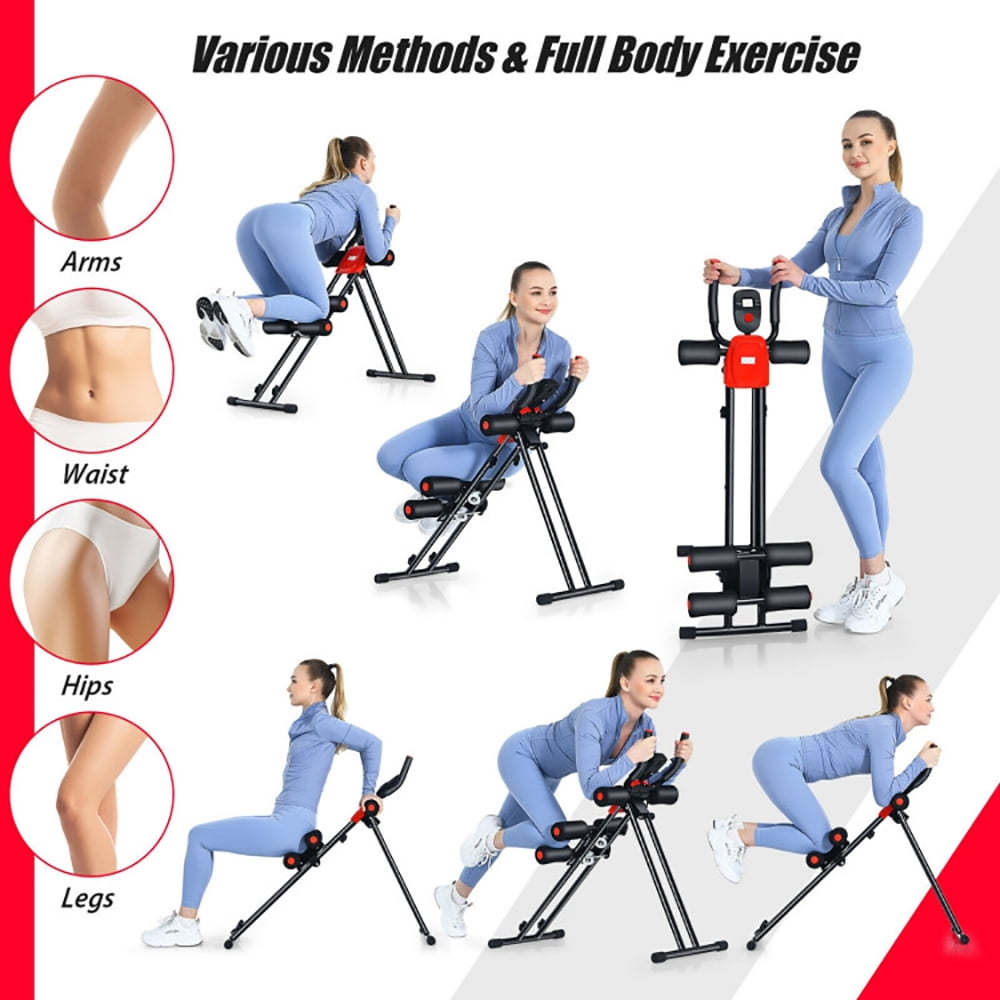 Yardi Yard Foldable Adjustable Core Abdominal Trainer with 3 Adjustable Resistance and LCD Display, Adjustable Weight Bench for Full Body Strength Training