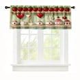 thumbnail image 2 of Rdsfhsp Strawberry Window Valance Curtain, Fruit Kitchen Pattern Decorative Rod Pocket Short Curtain for Farmhouse Window Decor, 2 of 5