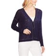 thumbnail image 2 of Suéter Cárdigan Vince Camuto con ribetes en contraste para mujer azul pequeño, 2 of 2