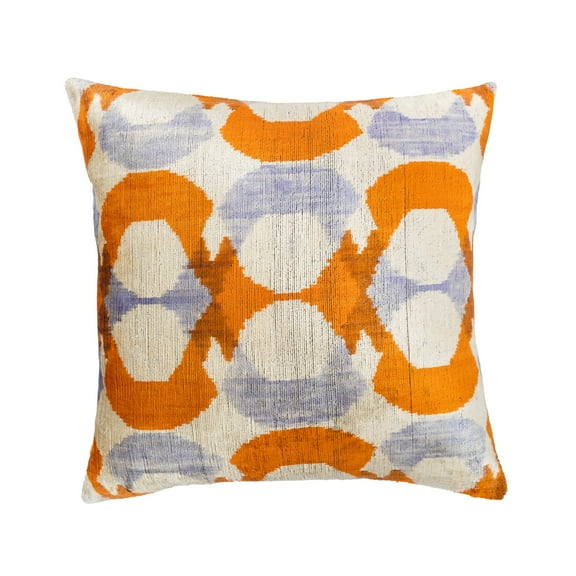 Pebbles Silk Velvet Ikat Pillow, 20" X 20" Case Only