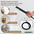 thumbnail image 3 of CASAINC 1-Handle Floor Mount Freestanding Tub Faucet with Handheld Shower in Matte Black, 3 of 11
