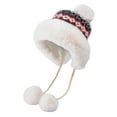 thumbnail image 4 of Gorro de invierno Wancir para mujer, estilo peruano, con orejeras, de sherpa, para esquí y nieve, tejido con forro polar., 4 of 4