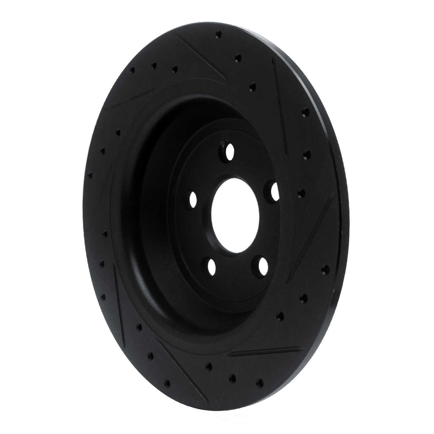 Dynamic Friction Company 633-55005L DFC Brake Rotor - Drilled And Slotted - Black