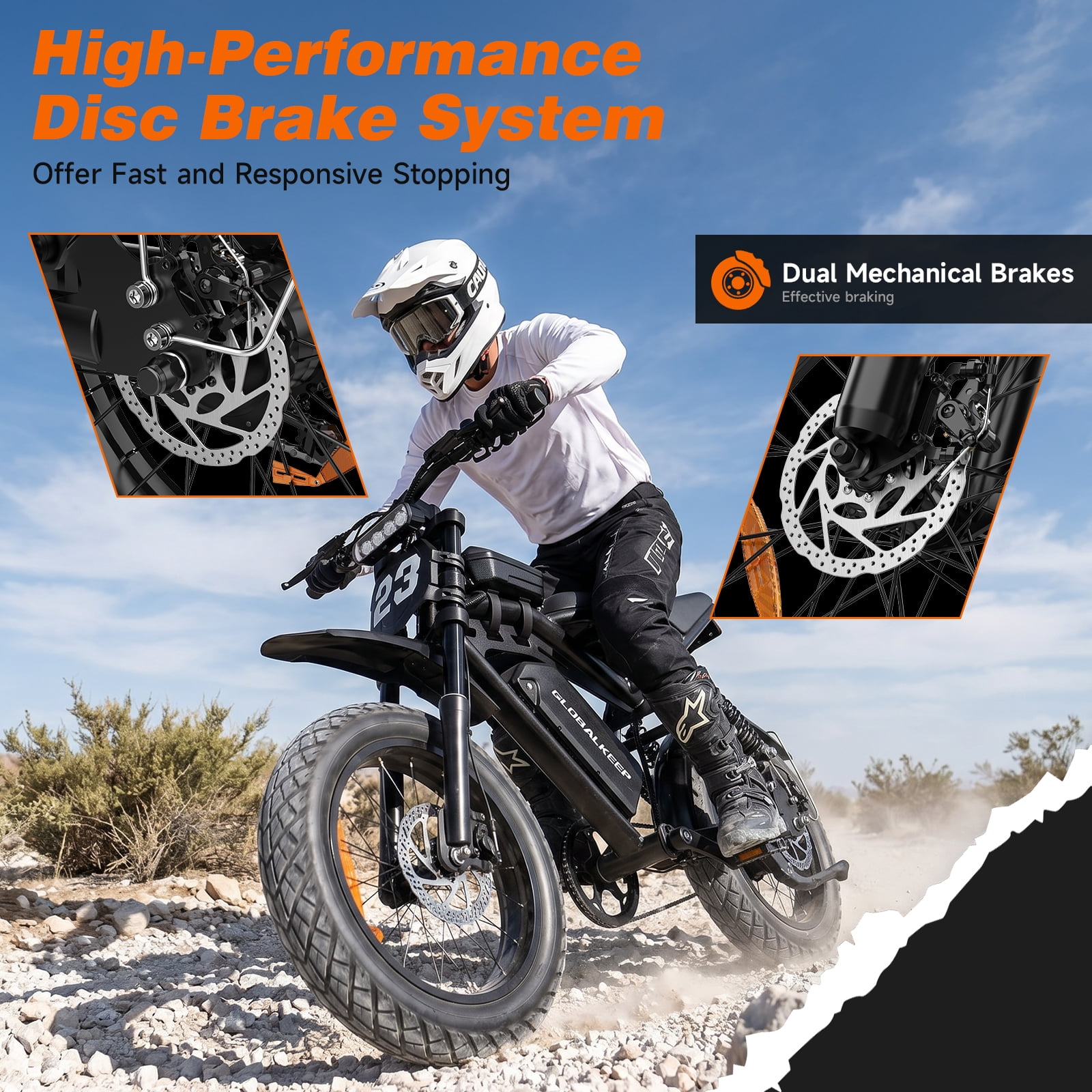 HiKeep 750W 1500W Fat Tire Electric Bike for Adults, 48V 17.5Ah Battery Ebike, Full Suspension E-Bike, Long Range Mountain Electric Bicycle, UL2849