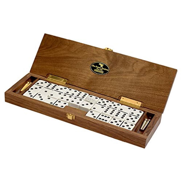 Juego de dominó de lujo "Le club" con estuche artesanal de nogal y encimera de cribbage Calidad superior del torneo 28 dominós indestructibles DoubleSix Alex Cramer 63966800