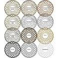 thumbnail image 6 of 36"OD x 13 1/8"ID x 1"P Fink Architectural Grade PVC Pierced Ceiling Medallion, Antiqued Pale Gold, 6 of 10