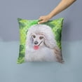 thumbnail image 2 of Medium White Poodle St Patrick's Fabric Decorative Pillow, 2 of 4