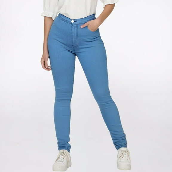 Blue Women's Casual Pants, Fashion Leggings Women Waist Pants Trousers Butt High Pants,Women's Casual Pants L